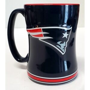 NFL Coffee Mug New England Patriots Navy/White/Red Logo 2015 Boelter Brands 14oz